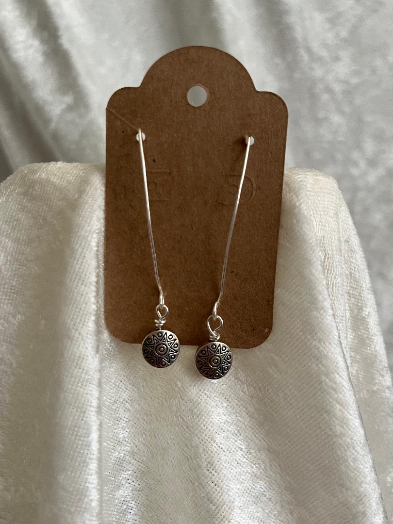 Wire Earrings with Charm