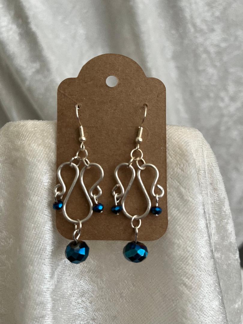 Silver Wired Earrings