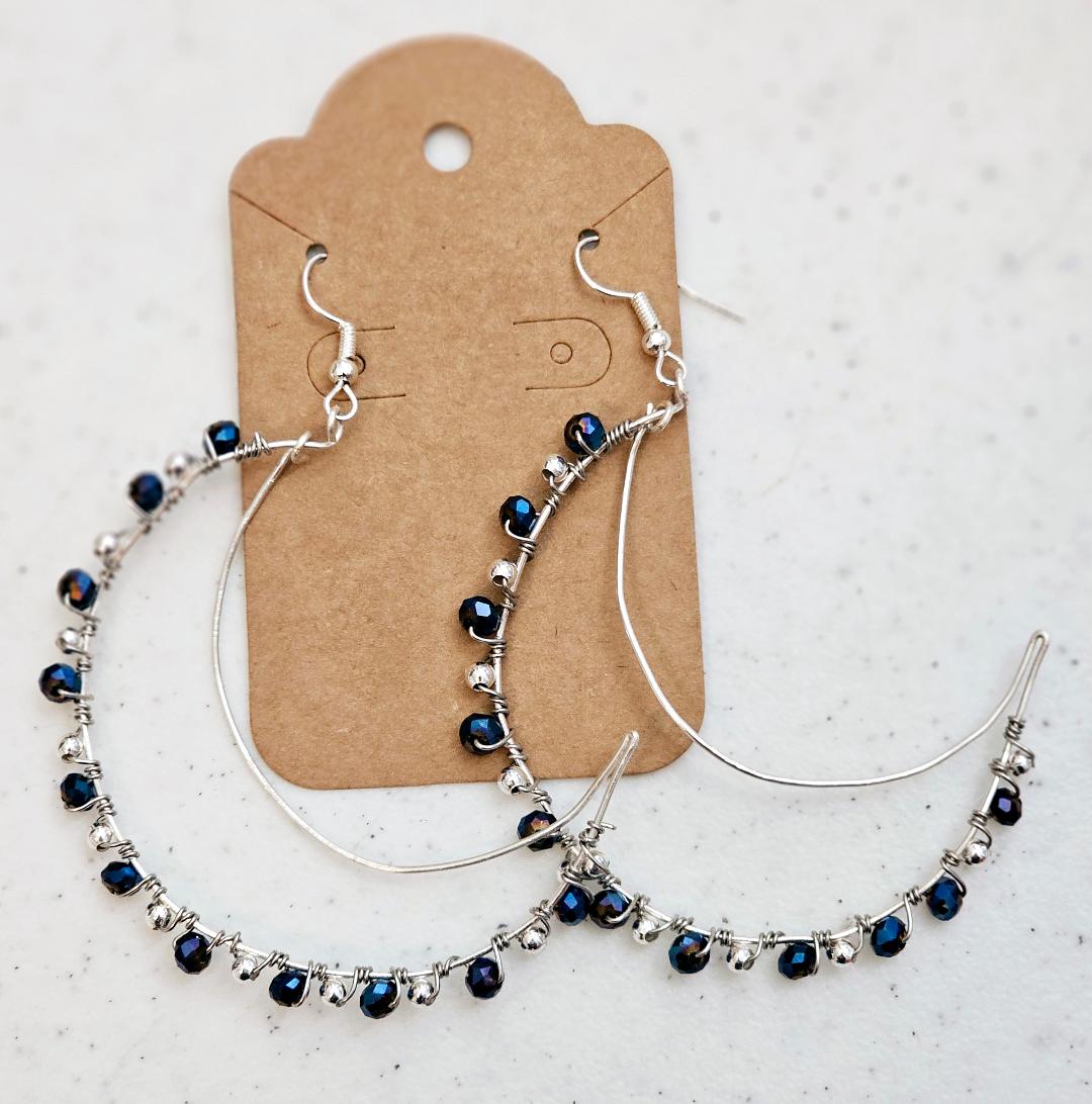 Beaded Memory Wire Earrings